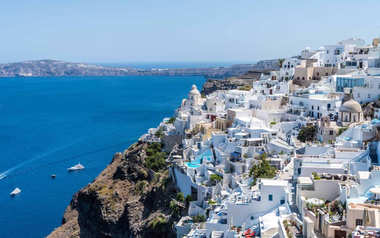 Pogled na ostrvo Santorini